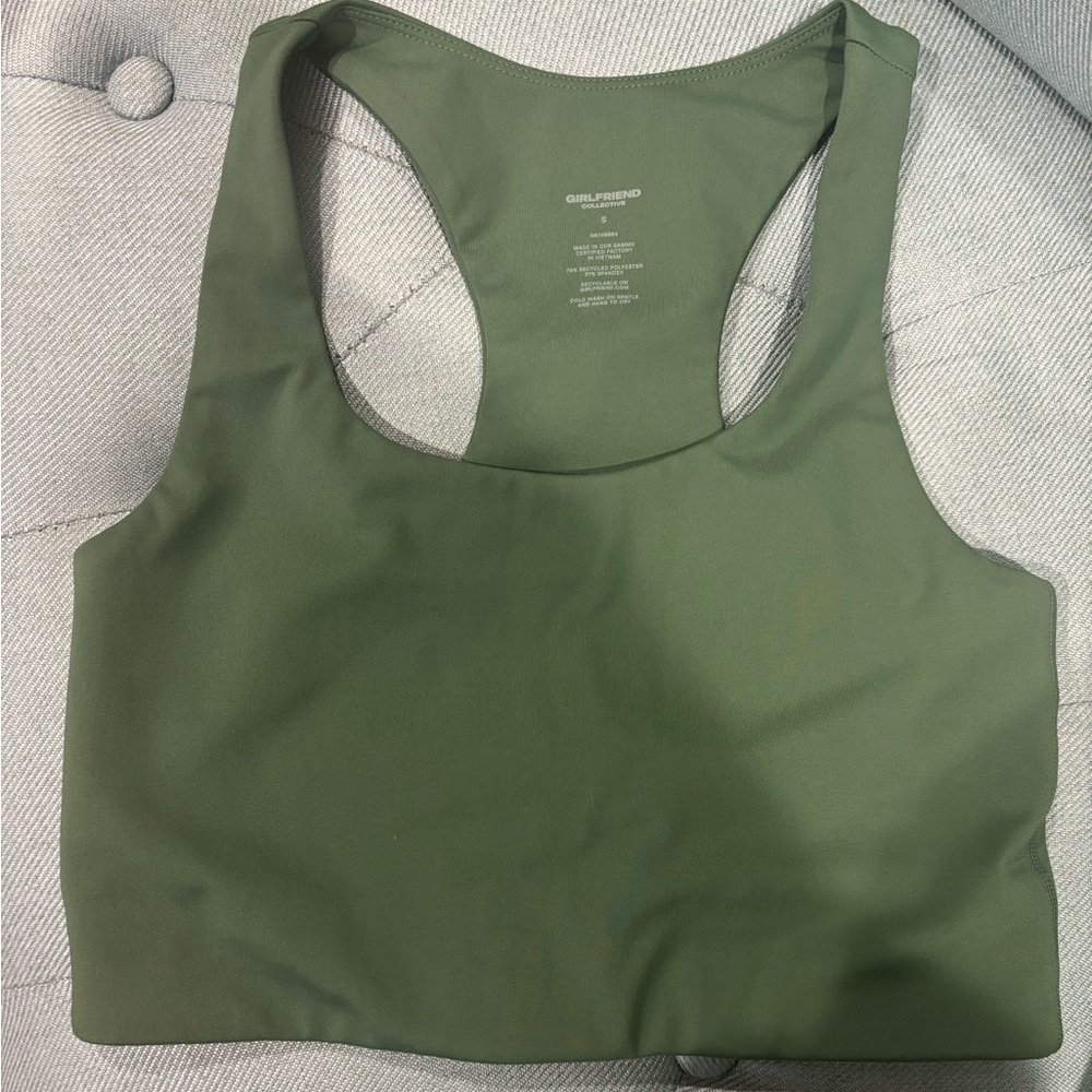 LIKE NEW Girlfriend Collective Forest Green Sports Bra S